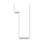 Letter 1 White
