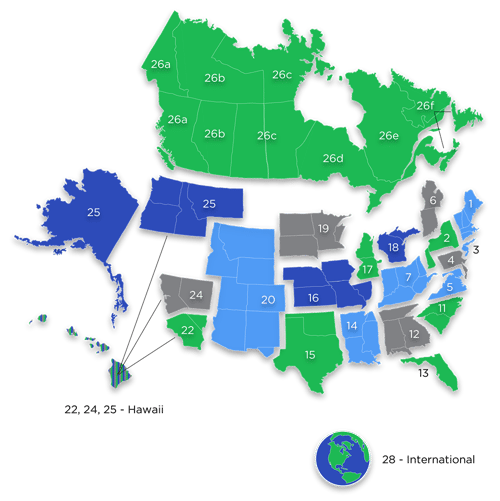 MAFSI Region Map